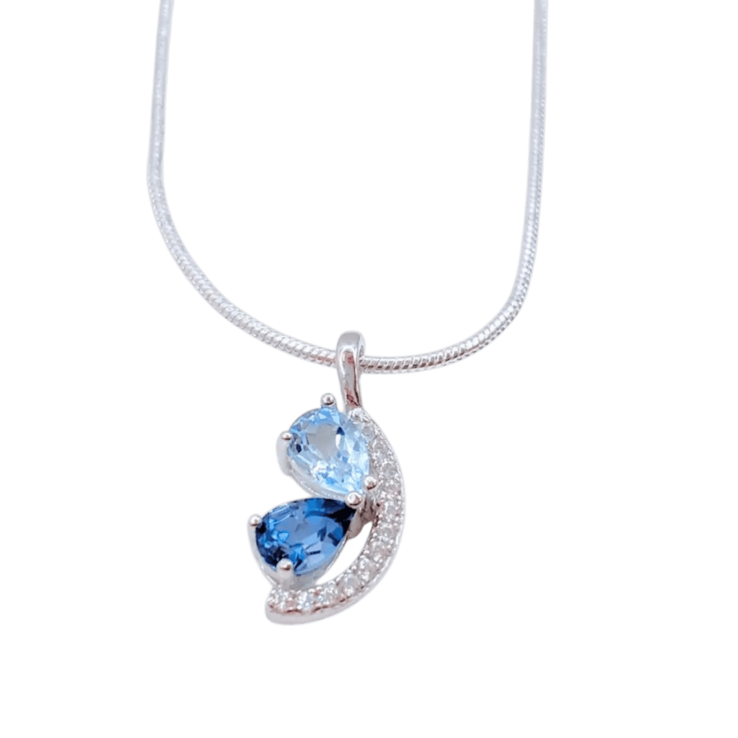 Collar Topacio Azul y Aguamarina - Silve - Nordvik London