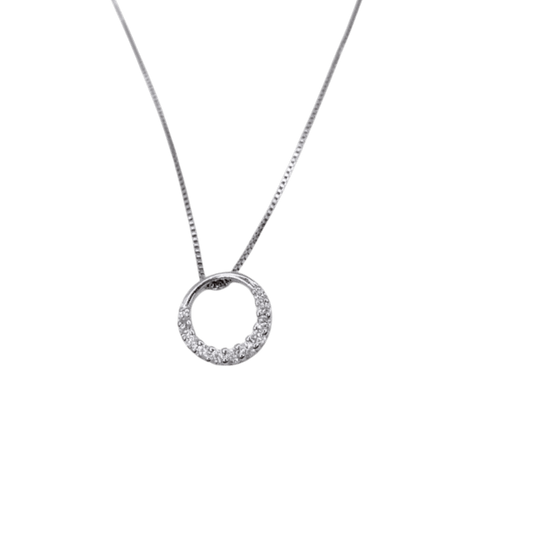 Collar Halo Circonitas Blancas - Silver - Nordvik London