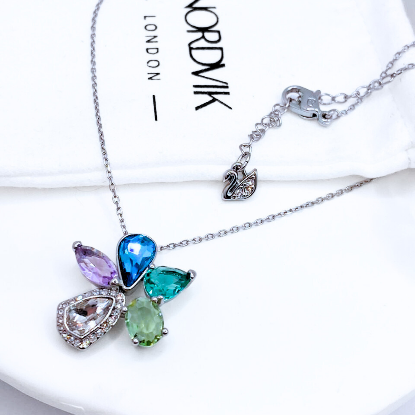Collar Flor Cristral Austriaco - Silver