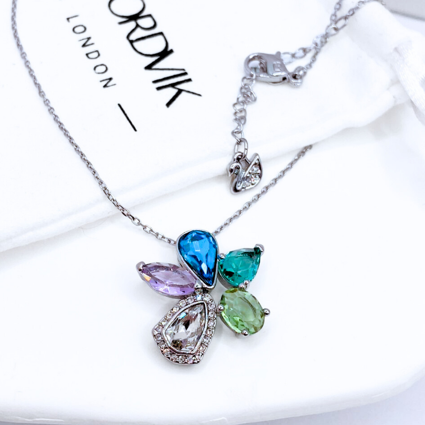 Collar Flor Cristral Austriaco - Silver