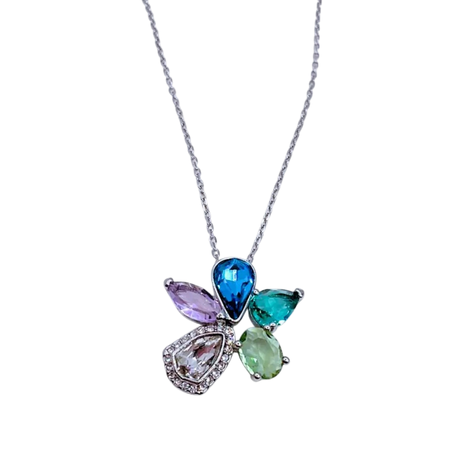 Collar Flor Cristal Austriaco Silver Colores Vibrantes 🌸✨ - Nordvik London