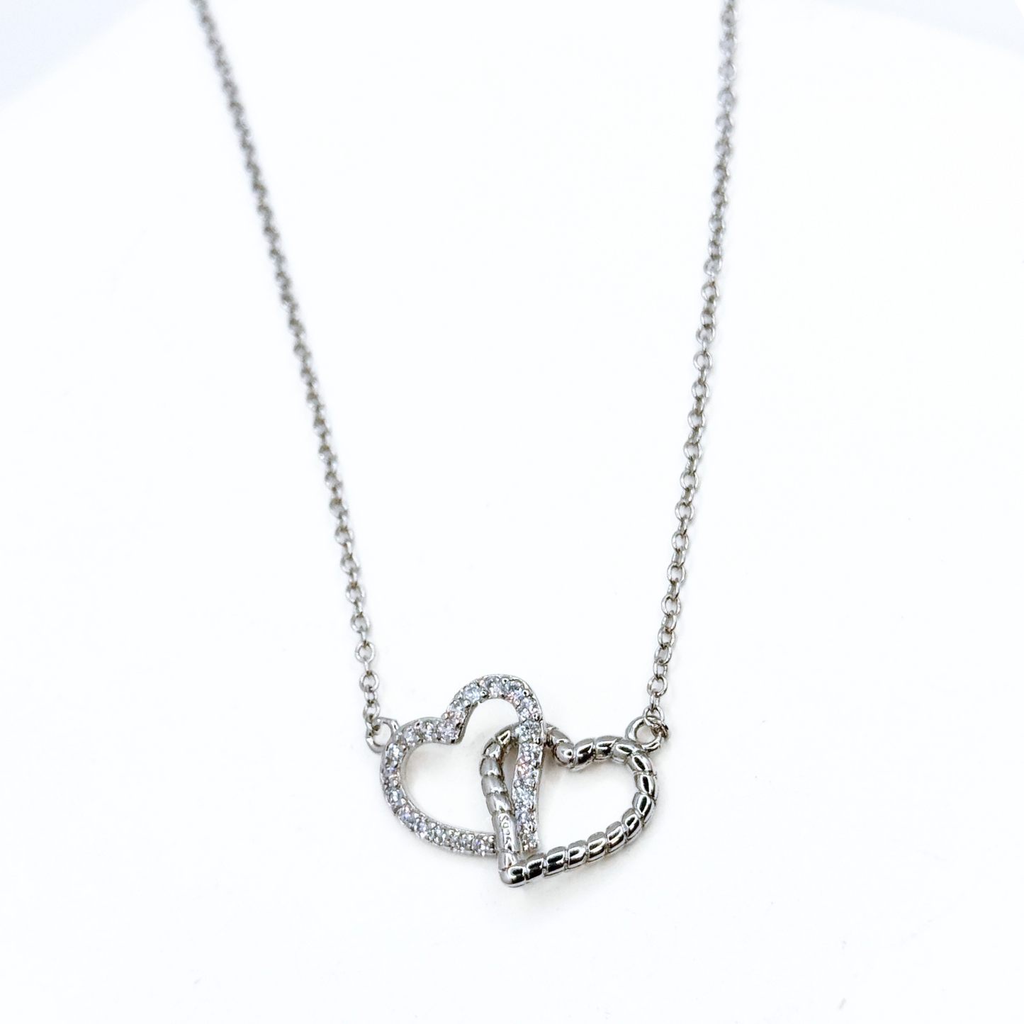 Collar Corazones Entrelazados - Silver