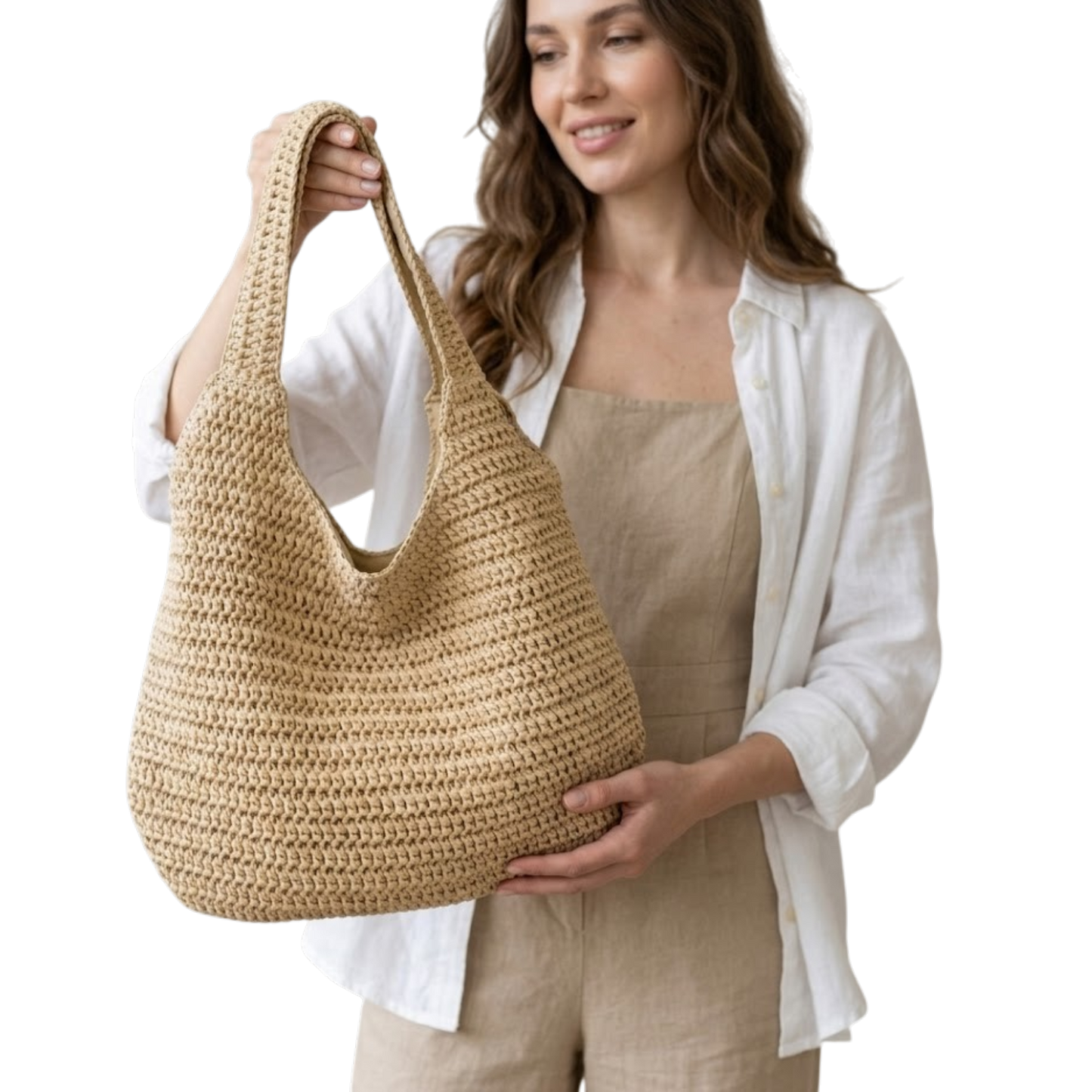 Bolso Hobo Siena Tejido Natural Boho Chic Verano