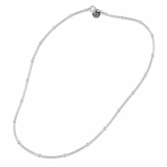 Collar Cadena Serpiente Perlas - Silve - Nordvik London