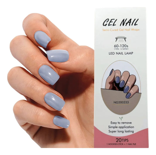 Uñas Gel Semi Curado Manicure - Gris Lavanda