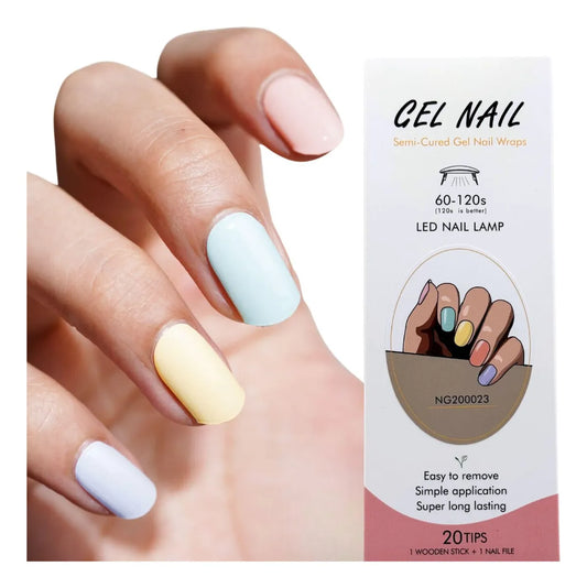 Uñas Gel Semi Curado Manicure - Rainbow
