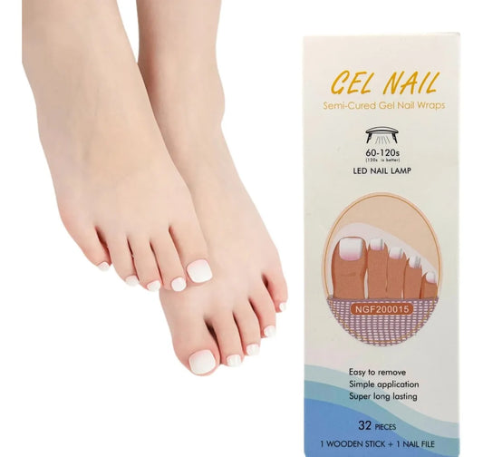 Uñas Gel Semi Curado Pedicure - Baby Boomer