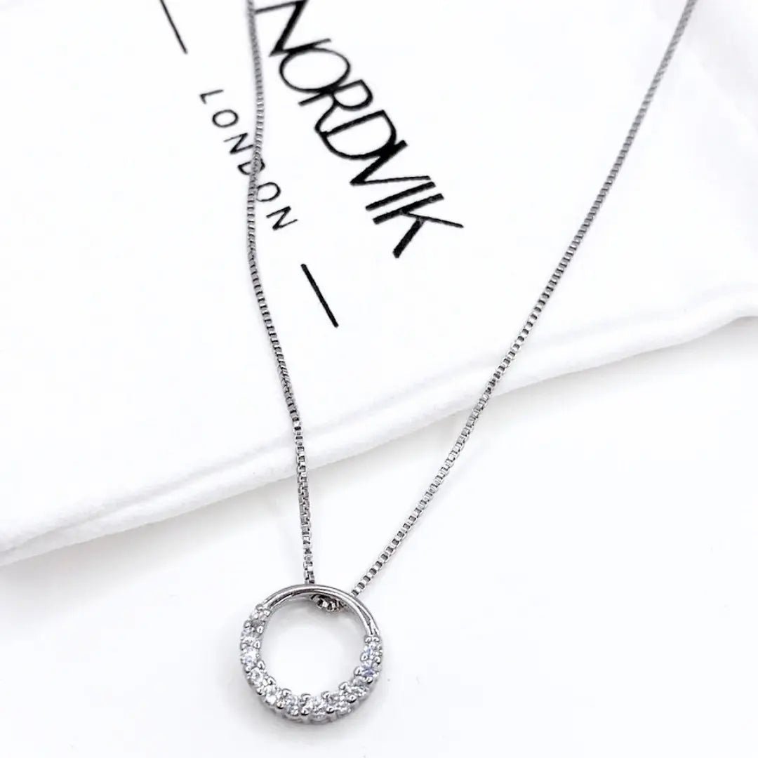 Collar Halo Circonitas Blancas - Silver - Nordvik London