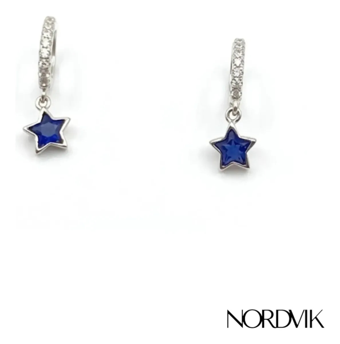 Argolla Estrella Circón Azul Pavé - Silve