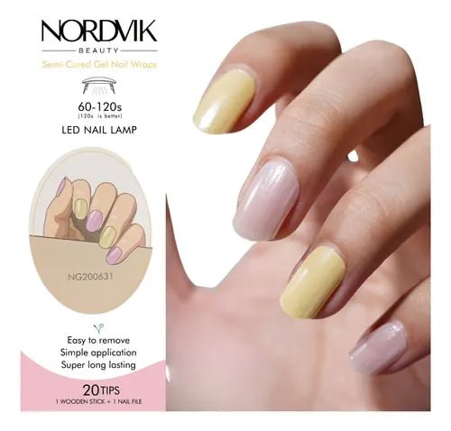 Uñas Gel Semi curado Manicure - Bicolor Rosa Amarillo - Nordvik London