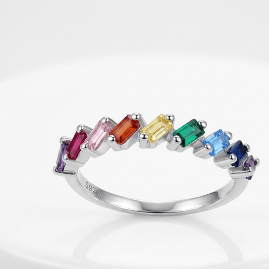 Anillo Cintillo Rainbow - Silver - Nordvik London
