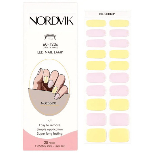 Uñas Gel Semi curado Manicure - Bicolor Rosa Amarillo - Nordvik London