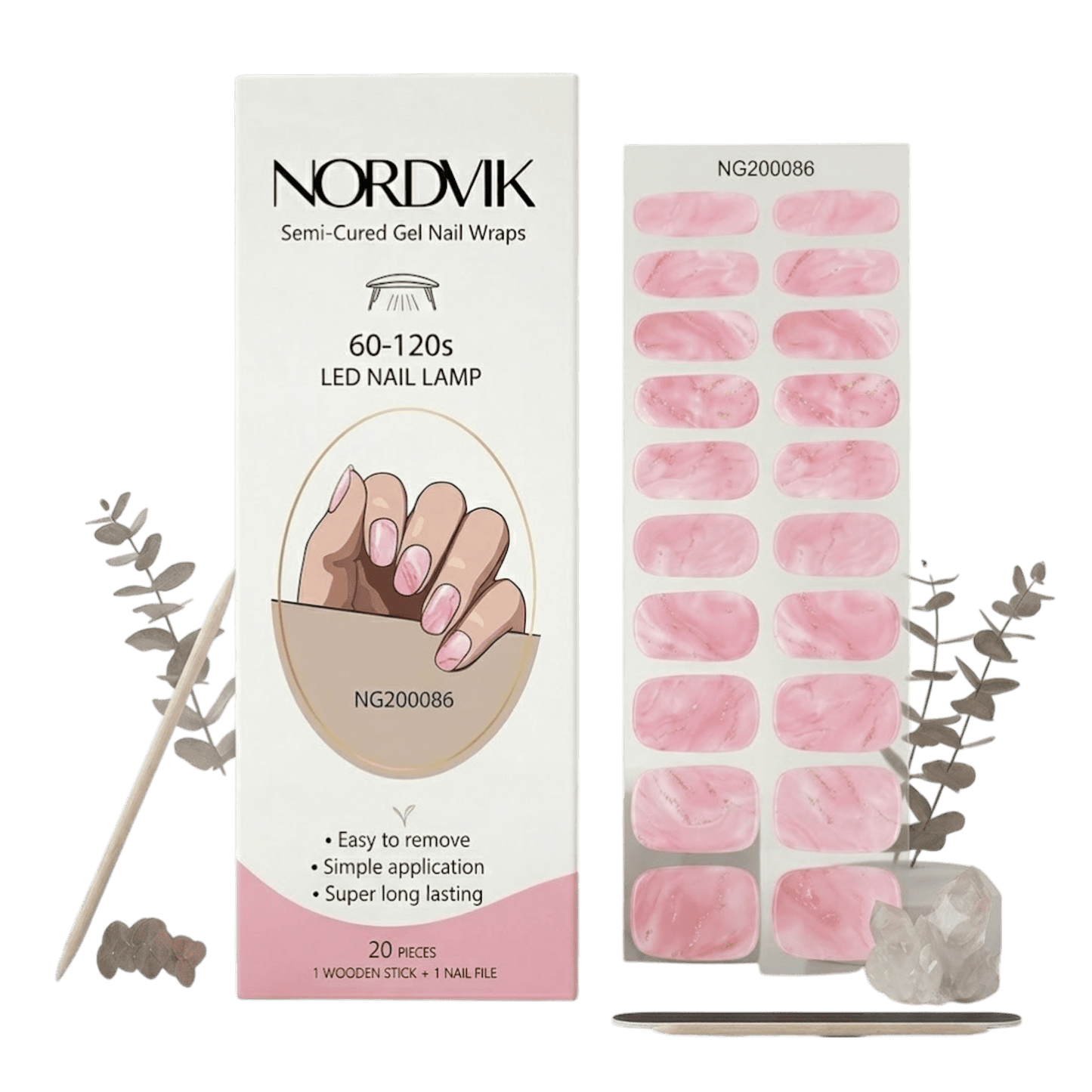 Uñas Gel Semi Curado Manicure - Palo Rosa - Nordvik London