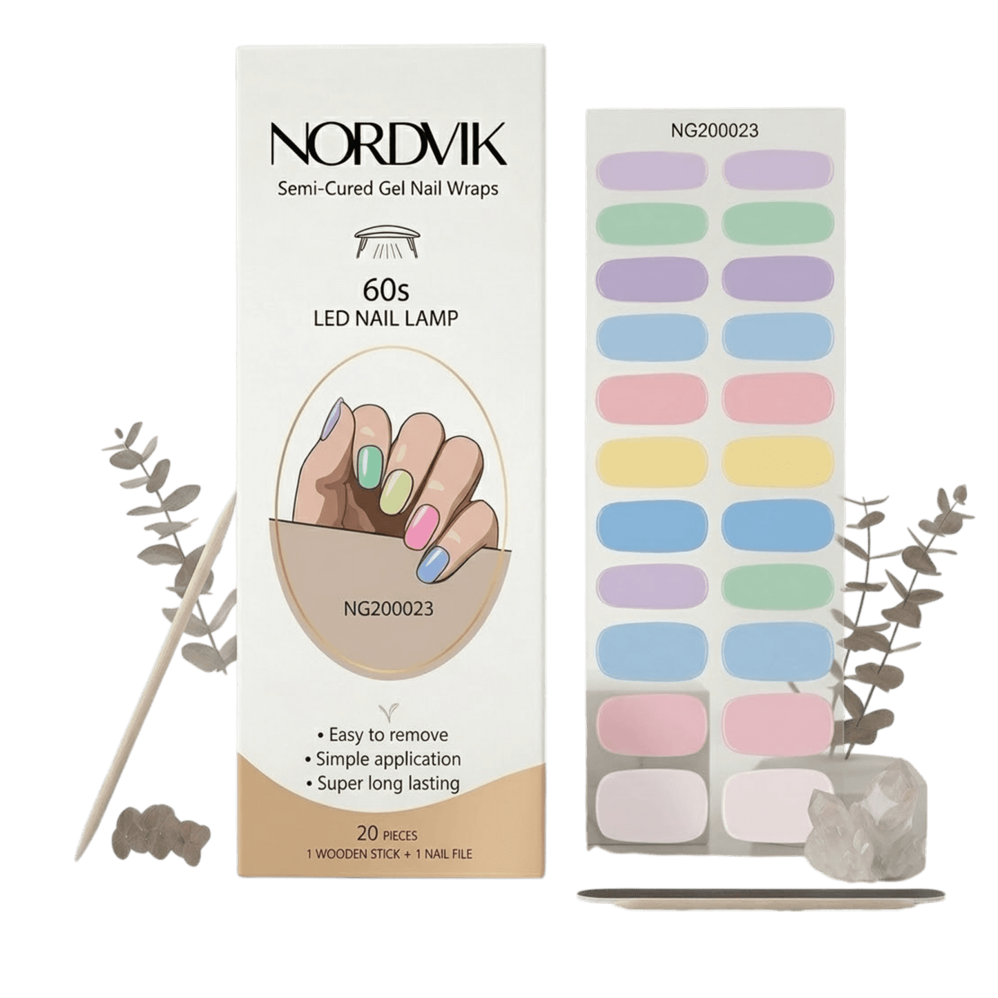 Uñas Gel Semi Curado Manicure - Rainbow - Nordvik London