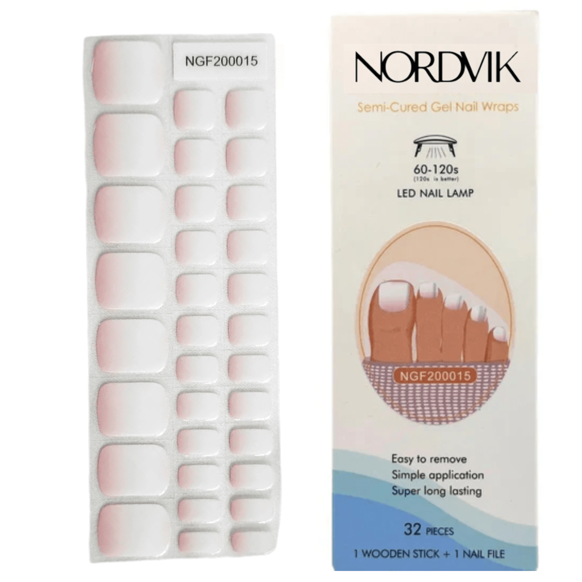Uñas Gel Semi Curado Pedicure - Baby Boomer - Nordvik London