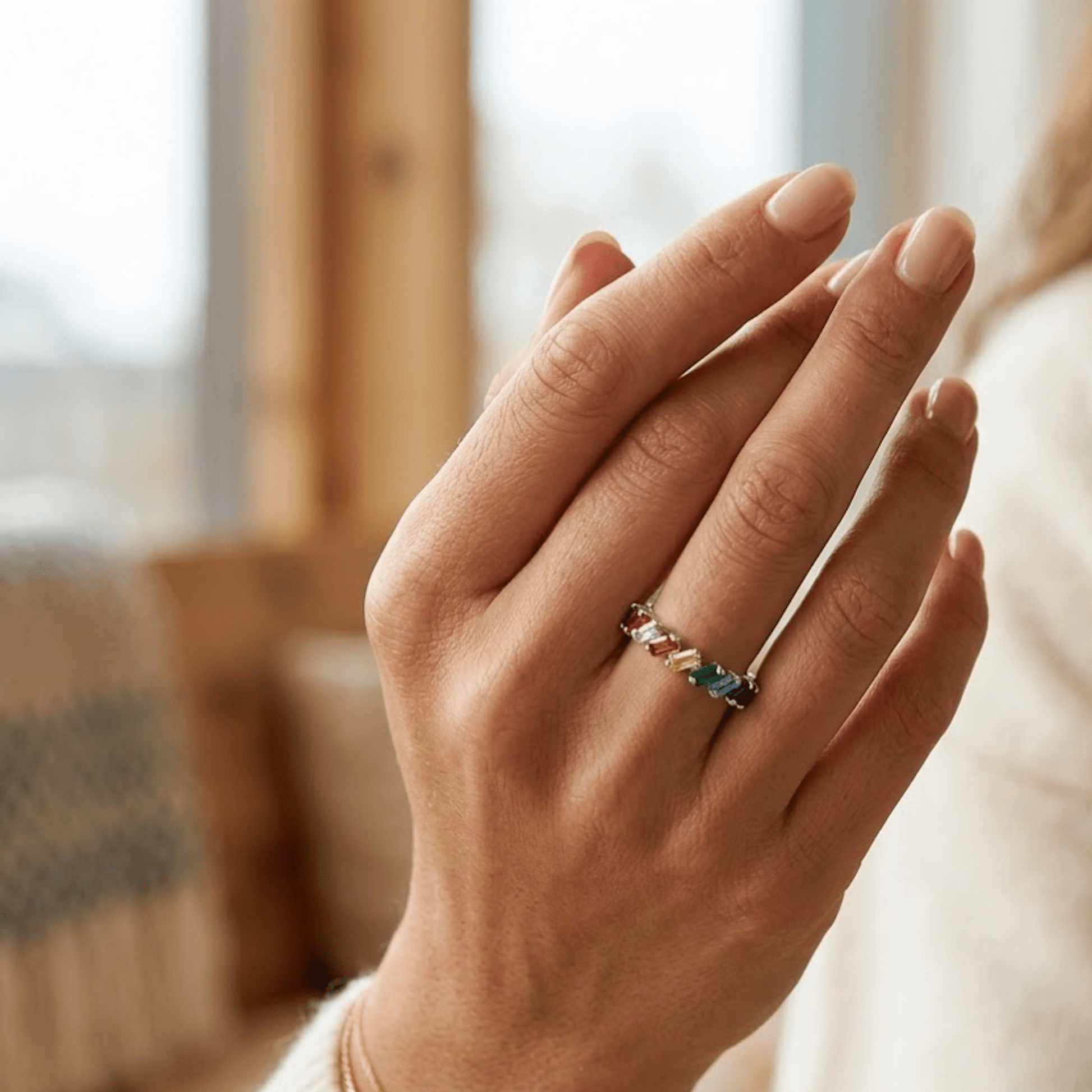 Anillo Cintillo Rainbow - Silver - Nordvik London