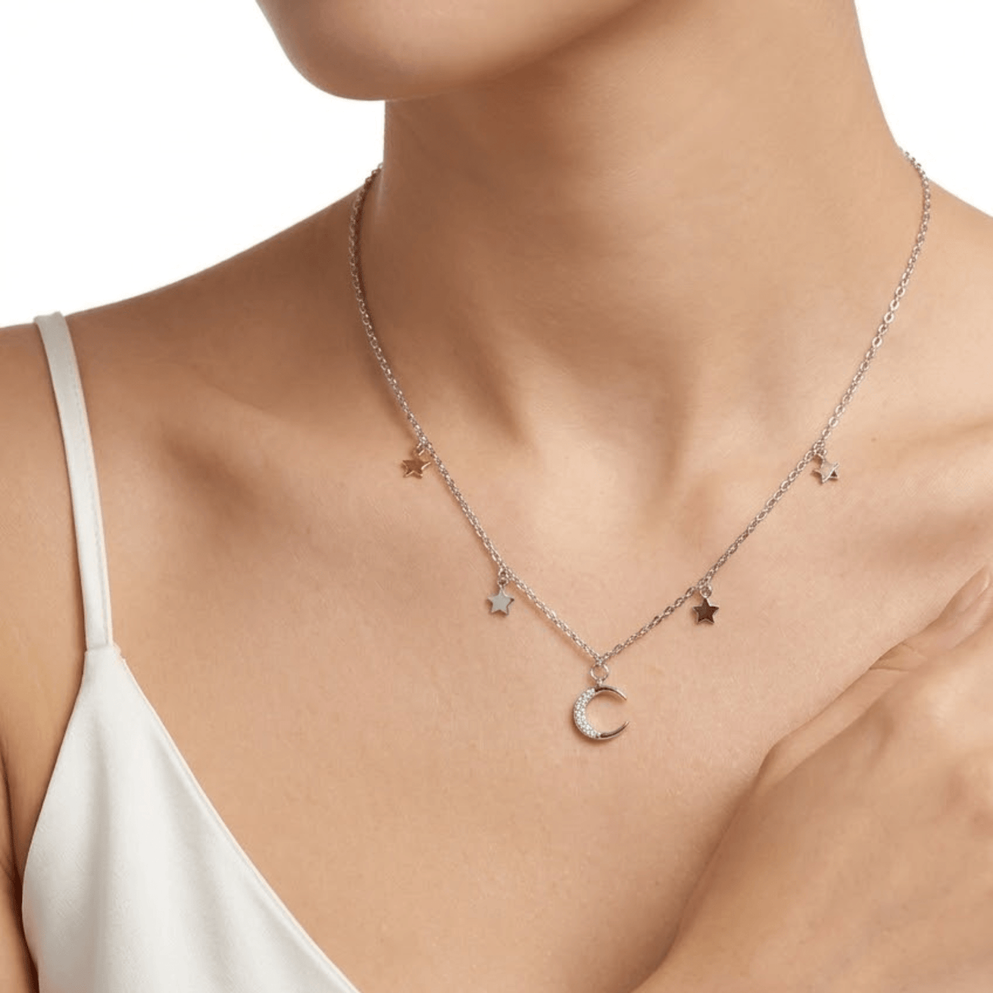 Collar Luna y Estrellas Silver con Circones Plata 925 🌙✨ - Nordvik London