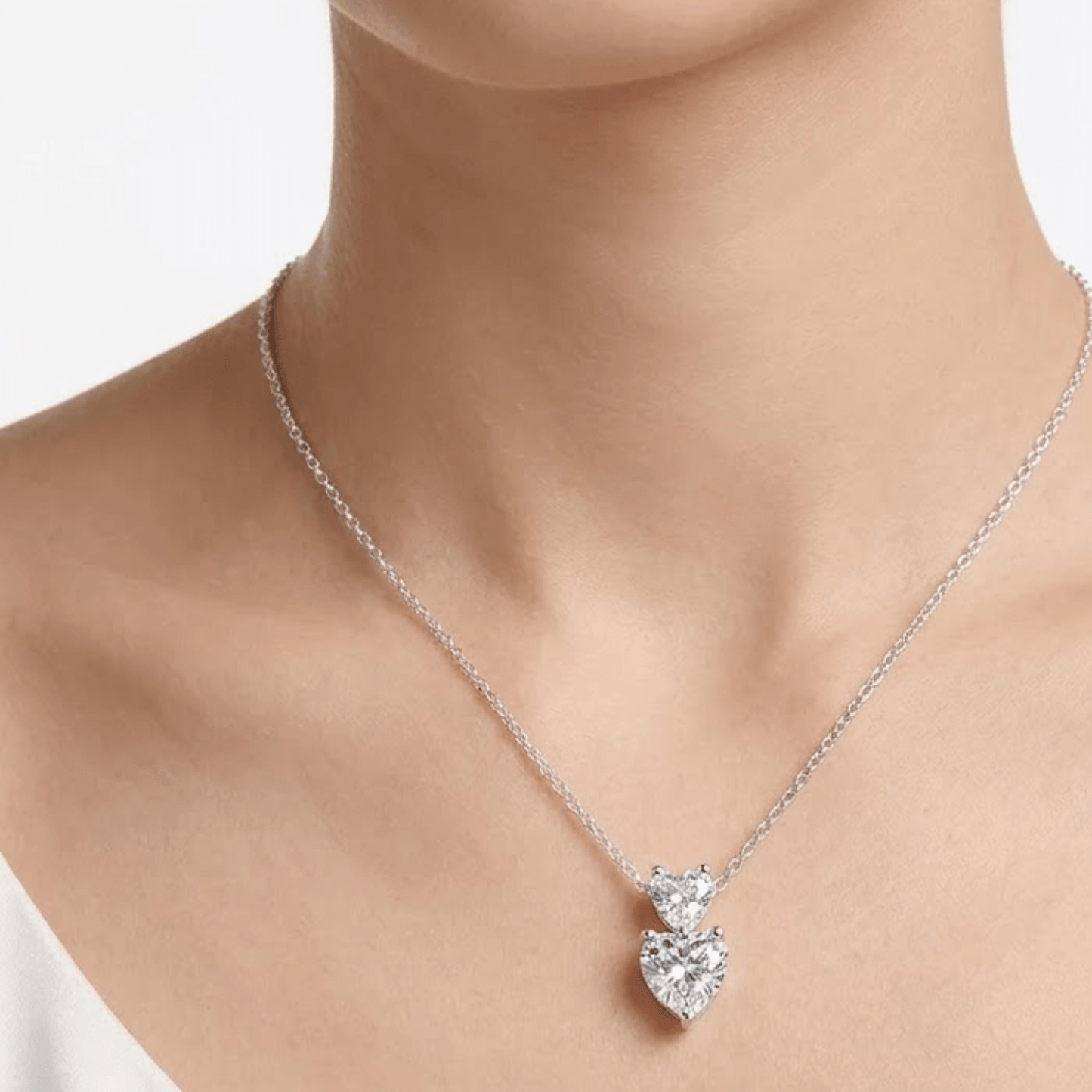 Collar Doble Love Corazones Entrelazados - Silver - Nordvik London