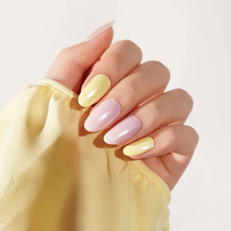 Uñas Gel Semi curado Manicure - Bicolor Rosa Amarillo - Nordvik London