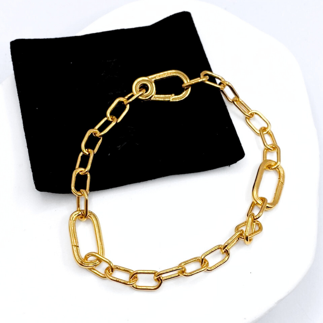 Pulsera Eslabones Charms - Gold