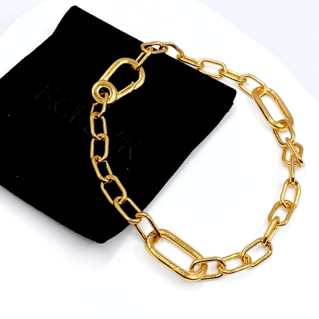 Pulsera Eslabones Charms - Gold