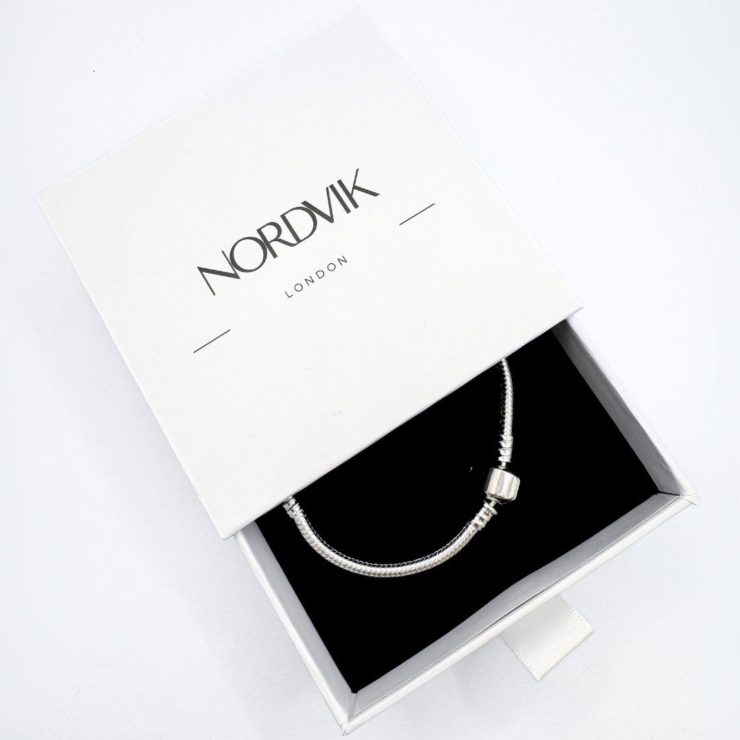 Pulsera Charms Barril Liso - Silver