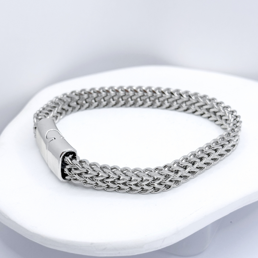 Pulsera Eslabón Trenzado - Silver