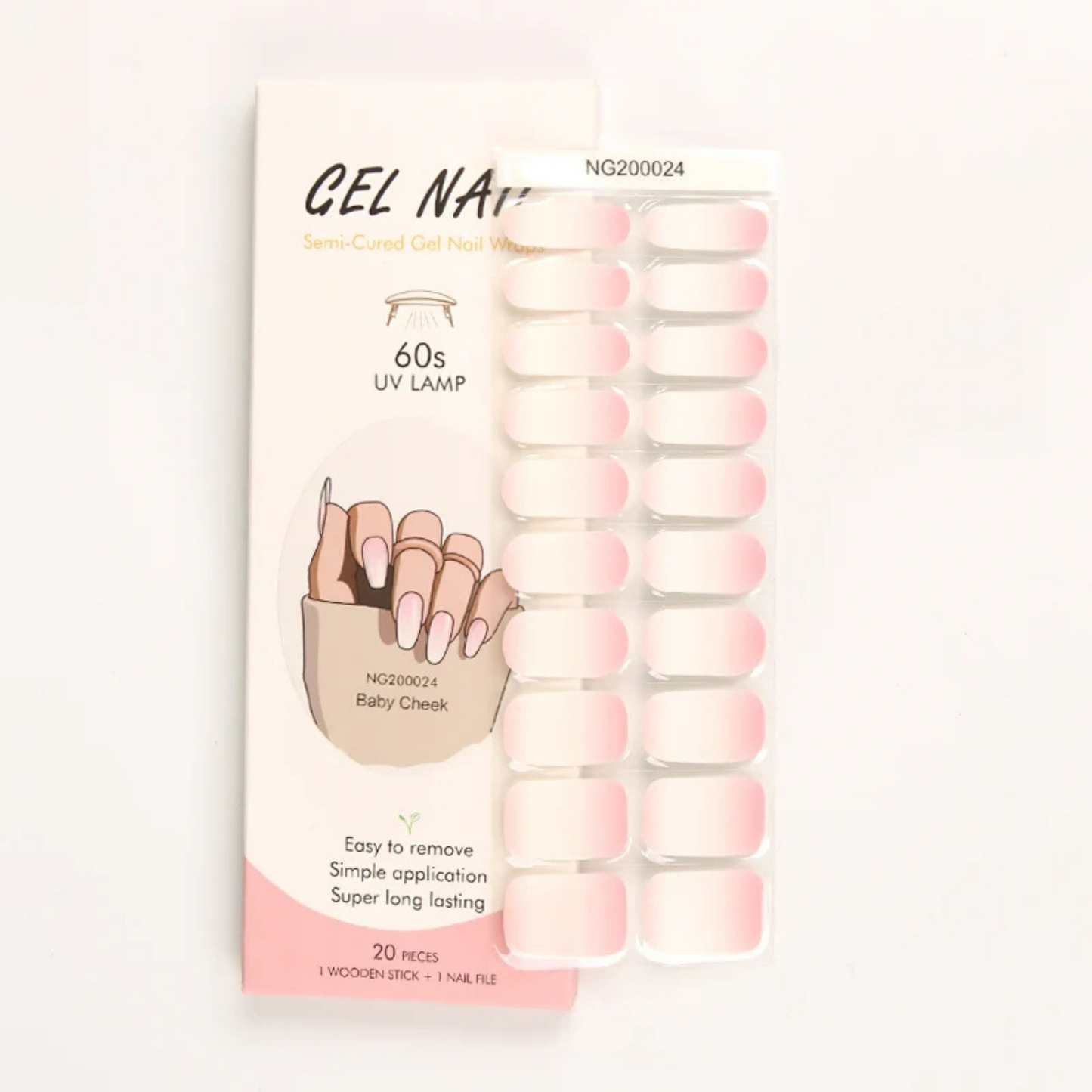 Uñas Gel Semi Curado Manicure - Degradé Baby Boomer