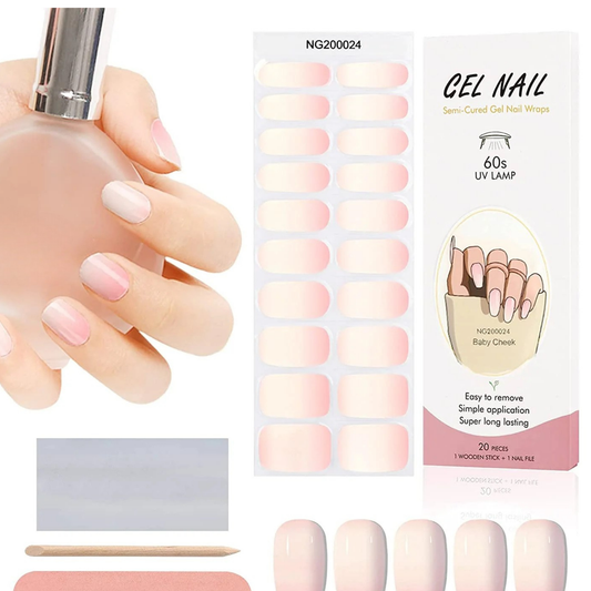 Uñas Gel Semi Curado Manicure - Degradé Baby Boomer