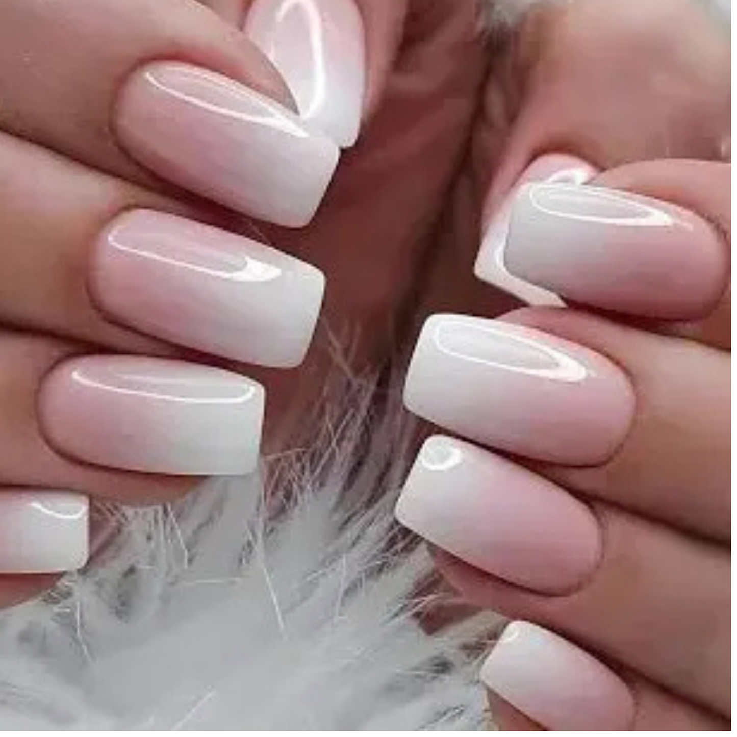 Uñas Gel Semi Curado Manicure - Degradé Baby Boomer