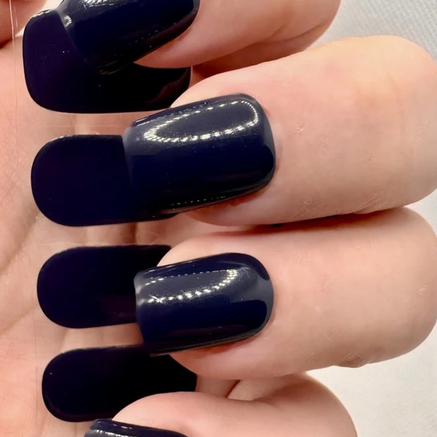 Uñas Gel Semi Curado Manicure -Midnight Dark Blue