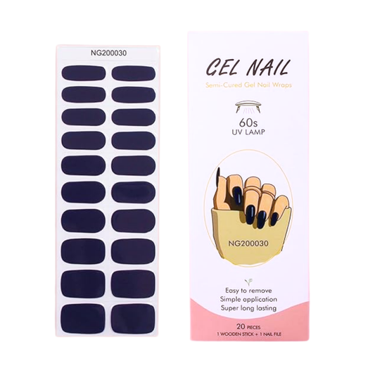 Uñas Gel Semi Curado Manicure -Midnight Dark Blue