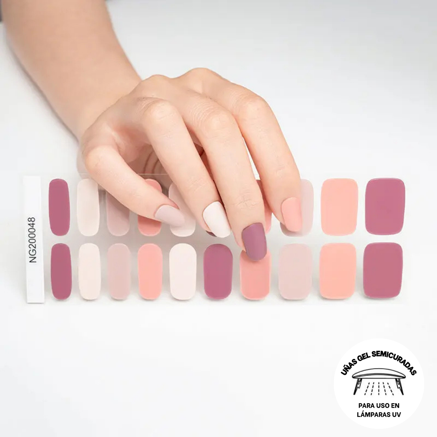 Uñas Gel Semi Curado Manicure - Colores Nudes