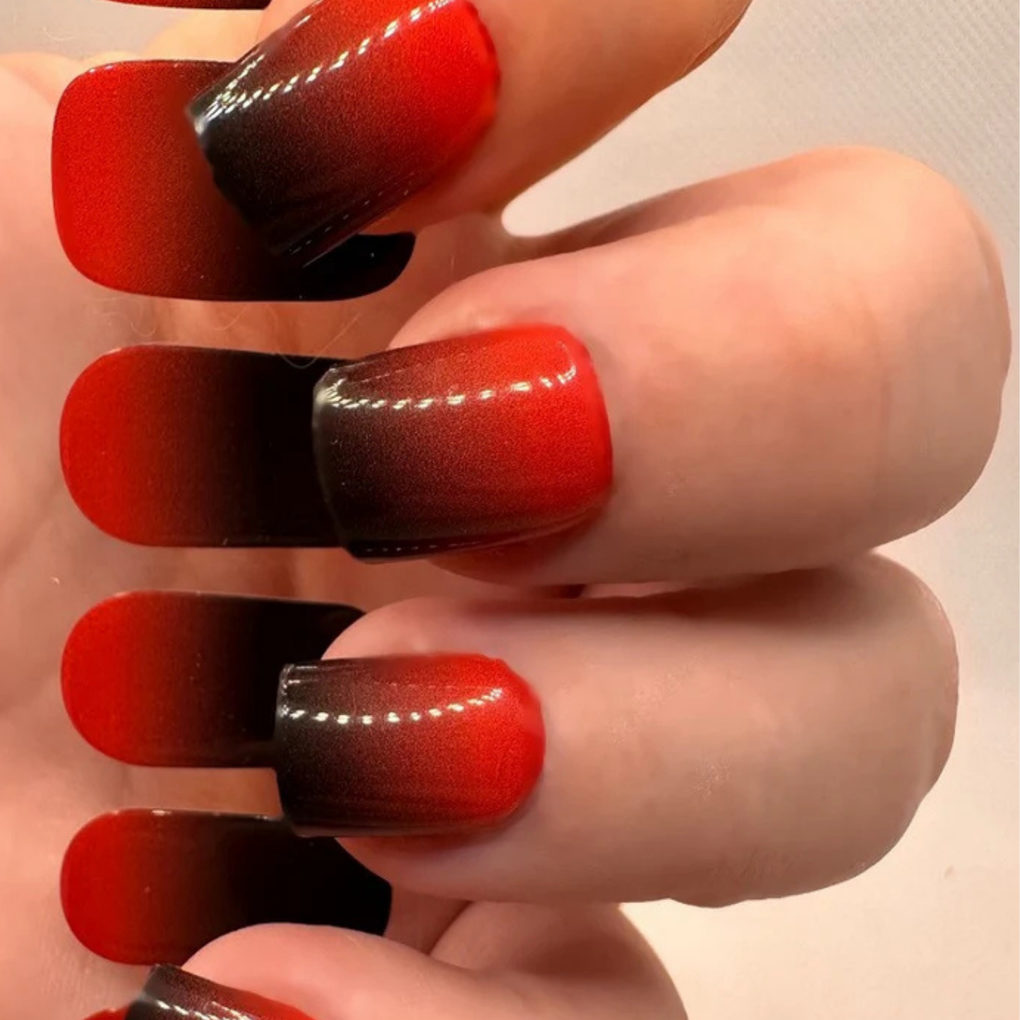 Uñas Gel Semi Curado Manicure - Degradé Vino Tinto