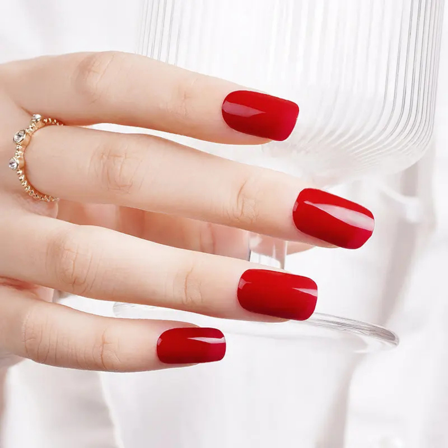 Uñas Gel Semi curado Manicure - Rojo Italiano