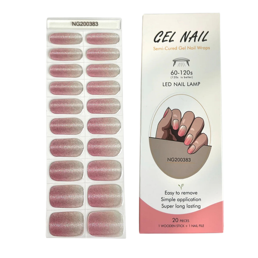 Uñas Gel Semi curado Manicure - Ojo de Gato Rosado
