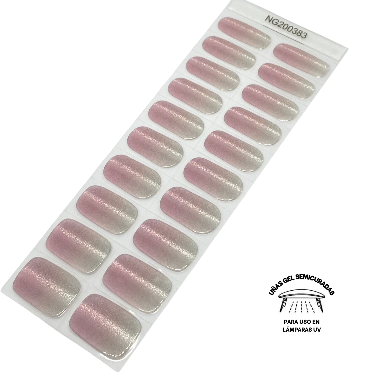 Uñas Gel Semi curado Manicure - Ojo de Gato Rosado