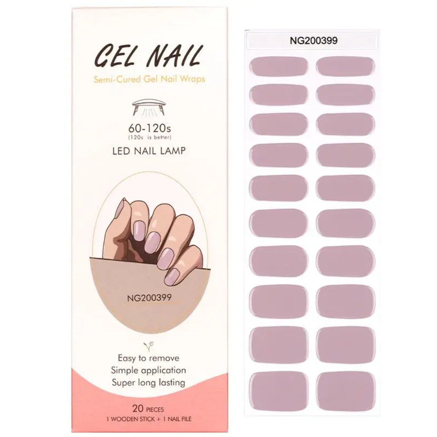 Uñas Gel Semi curado Manicure - Lila Solido