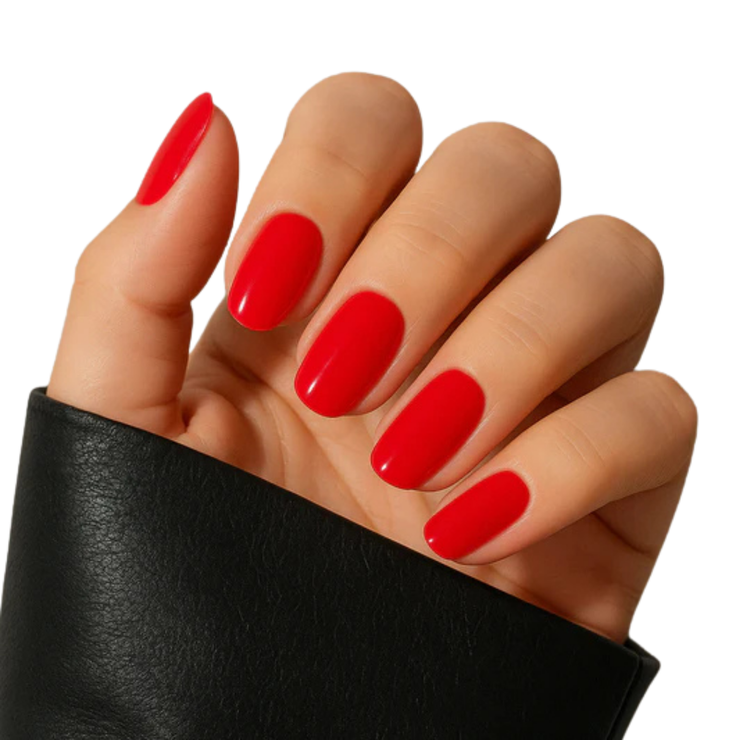 Uñas Gel Semi curado Manicure - Rojo Brillante Solido