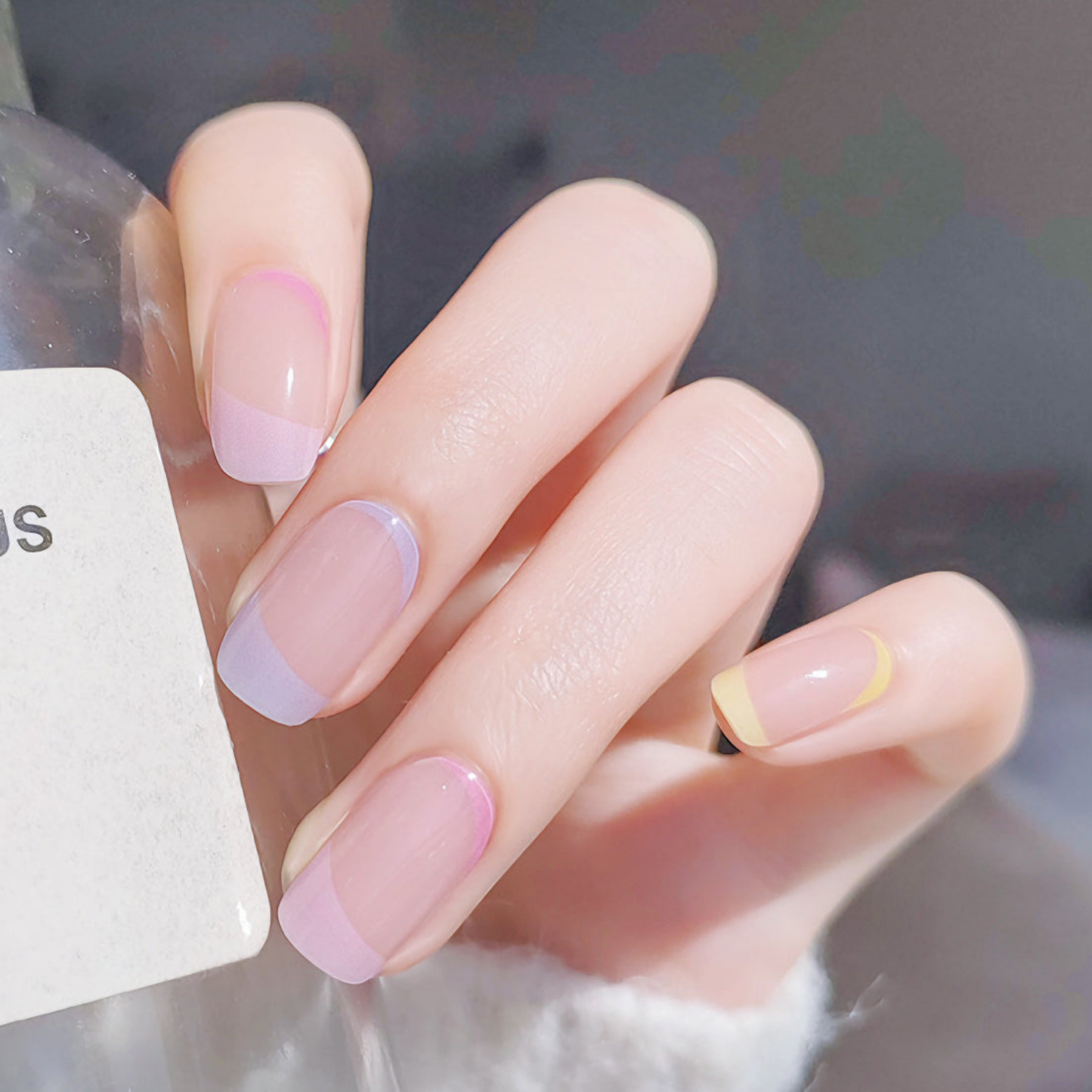 Uñas Gel Semi curado Manicure - Francesa Colores Pastel y Nudes