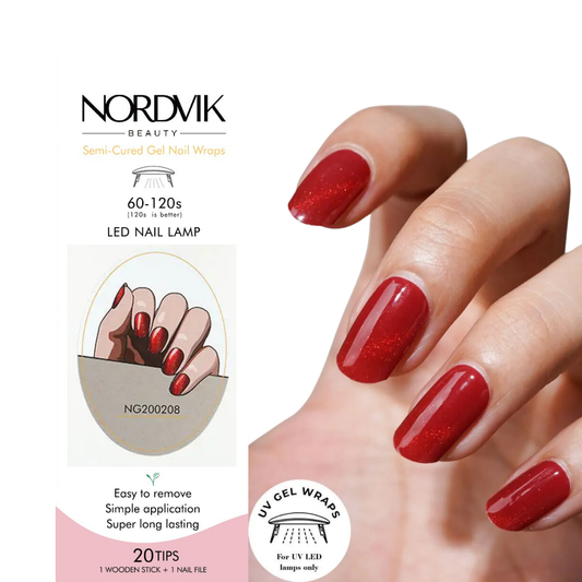 Uñas Gel Semi curado Manicure - Ojo de Gato Rojo