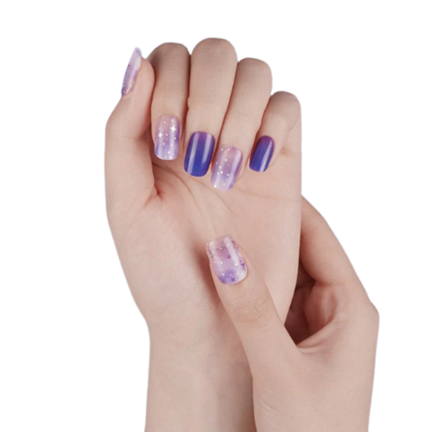 Uñas Gel Semi curado Manicure - Nebulosa y Estrellas