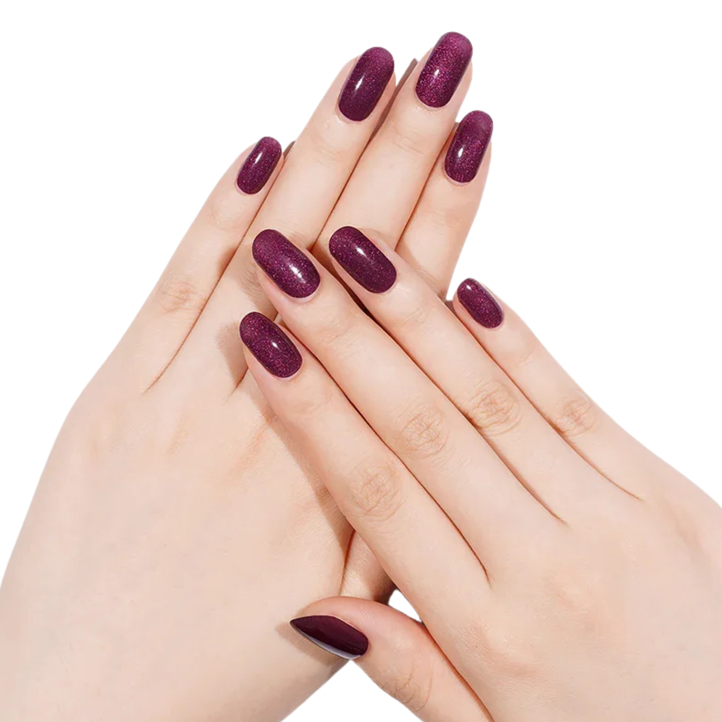 Uñas Gel Semi curado Manicure - Ojo de Gato Morado