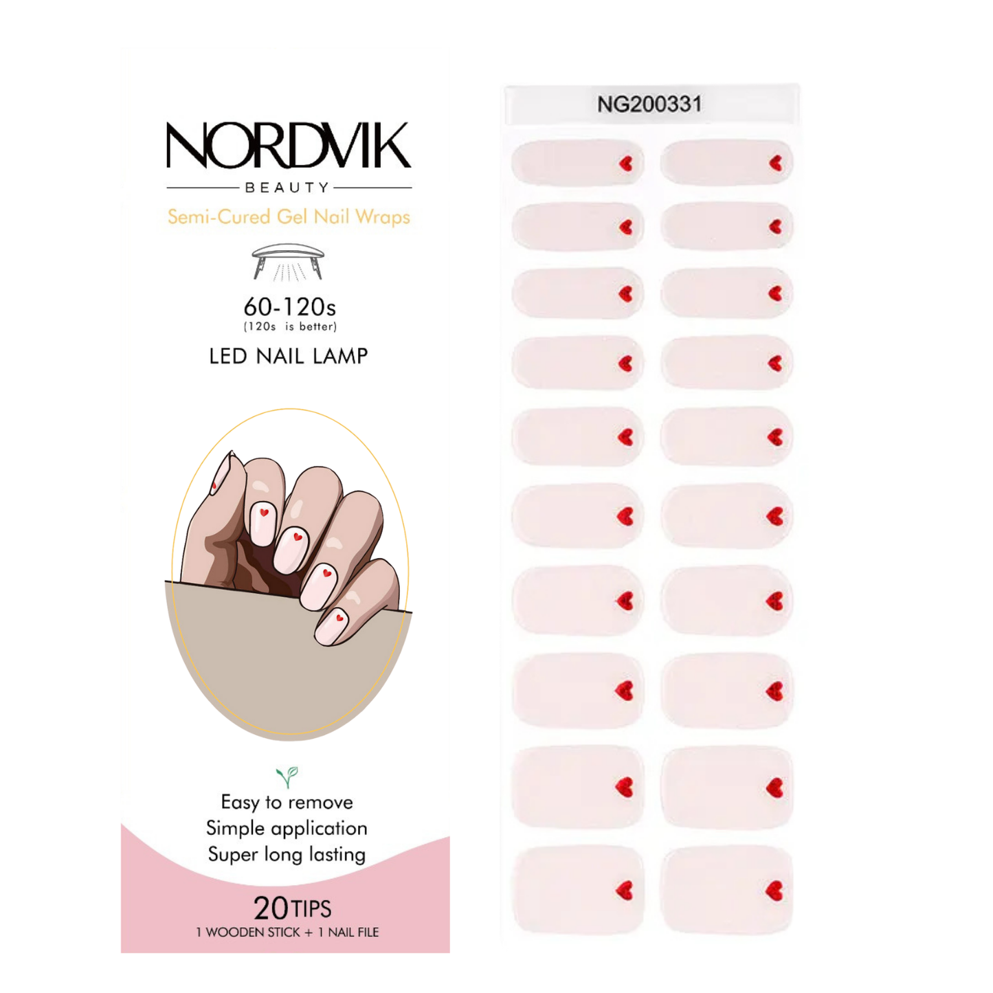 Uñas Gel Semi curado Manicure - Sutil Love
