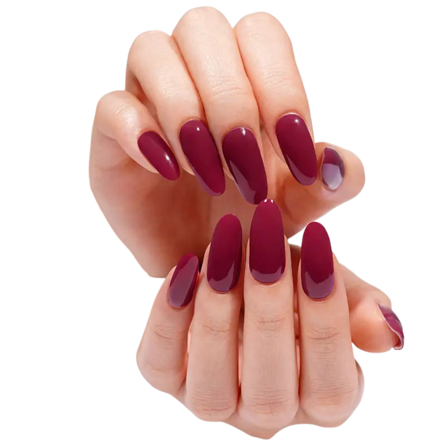 Uñas Gel Semi curado Manicure - Vino Tinto Solido