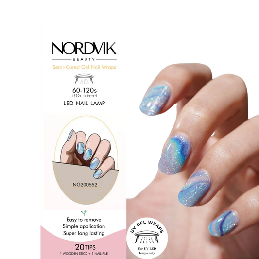 Uñas Gel Semi curado Manicure - Galactico Celeste
