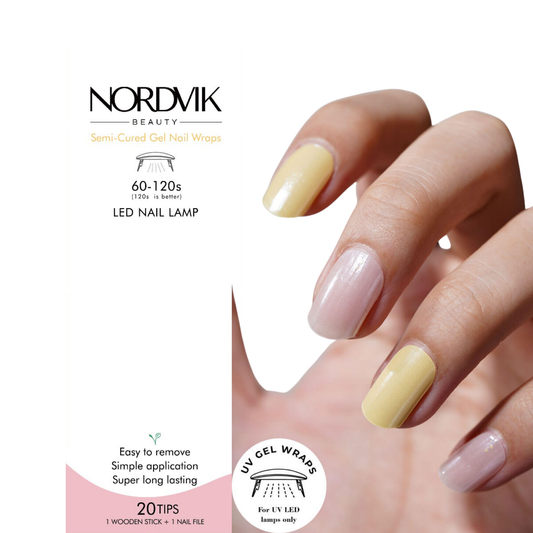 Uñas Gel Semi curado Manicure - Bicolor Rosa Amarillo