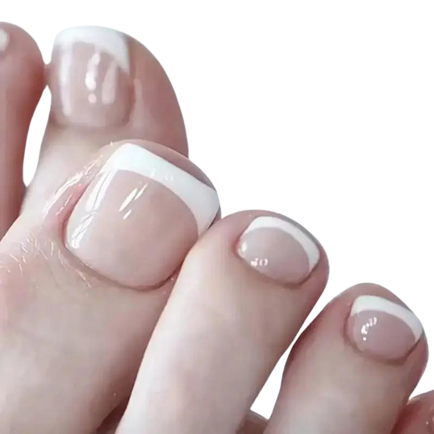 Uñas Gel Semi Curado Pedicure - Francesa Clasica
